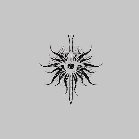 Dragon Age Icons, Balders Gate 3 Tattoo, Dragon Age Inquisition Tattoo, Mistborn Tattoo, Inquisitor Aesthetic, Dragon Age Tattoo, Lavellan Aesthetic, Dai Aesthetic, Rogue Tattoo