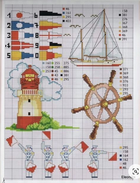 Sailboat Pattern, Cross Stitch Sea, Holiday Cross Stitch Patterns, Funny Cross Stitch Patterns, Holiday Cross Stitch, Cross Stitch Love, Cross Stitch Needles, Cross Stitch Pictures, Stitch Book