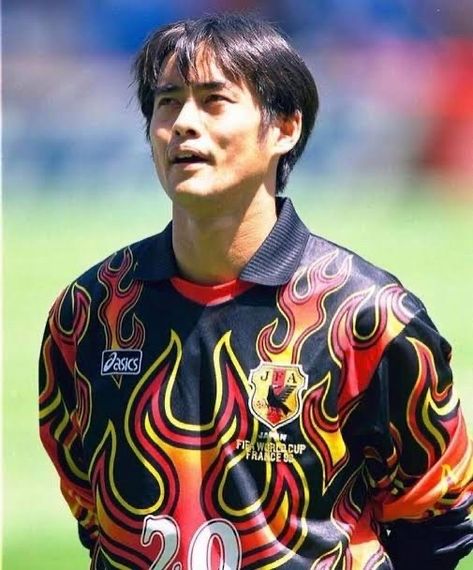 Flames Jersey — Are.na Japan Soccer, 1998 World Cup, Goalkeeper Kits, World Cup Kits, Football Shirt Designs, Football Jersey Outfit, World Cup Jerseys, Vintage Football Shirts, Retro Football Shirts