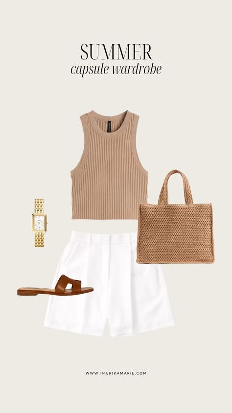 Capsule Wardrobe Outfit Ideas, Outfit Ideas 2024, Capsule Wardrobe Outfits, Europe Outfits, Summer Capsule Wardrobe, Elegante Casual, Wardrobe Outfits, Looks Chic, Summer Fashion Outfits