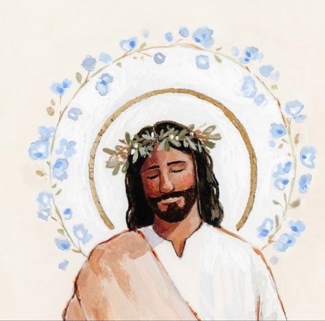 Jesus Lds Art, Watercolor Astethic, Watercolor Christian Art, Jesus Illustration Art, Christian Watercolor Paintings, Paintings Of Jesus Christ, Jesus Christ Lds Art, Jesus Watercolor Painting, Jesus And Me Illustration