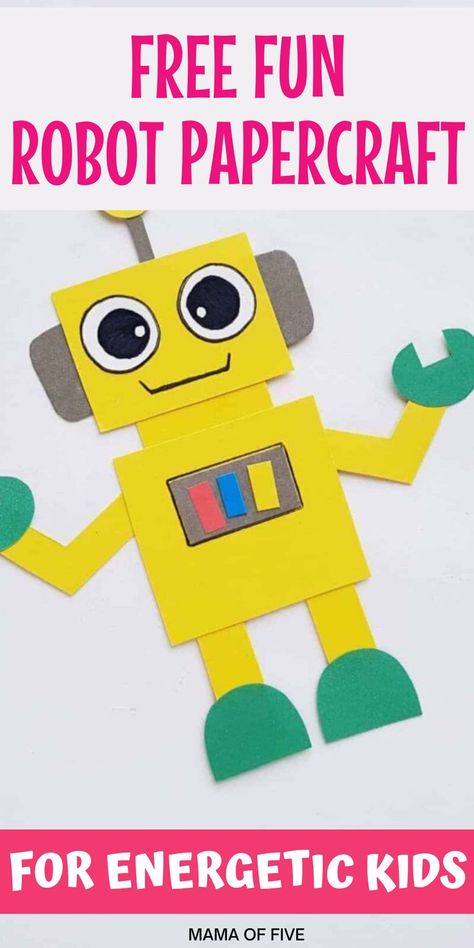 Robots Preschool, Robot Papercraft, Robot Classroom, Paper Robot, Robot Craft, Robot Birthday Party, Robot Theme, Toddler Arts And Crafts, Kindergarten Crafts