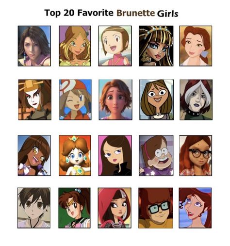 Characters With Brown Hair, Halloween Brunette, Throwback Cartoons, Brown Hair Halloween Costumes, Brown Hair Female, Brown Hair Cartoon, Cartoon Halloween Costumes, 90s Cartoon Characters, Characters Female