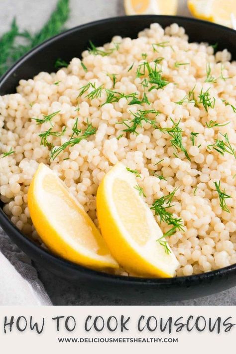 Learn how to cook couscous perfectly every time with these top tips. Perfectly fluffy, it's ready to serve in minutes and is so versatile. Seasoned Couscous Recipes, Best Couscous Recipe, Cook Couscous, Gluten Free Couscous, Pearl Couscous Recipes, Pasta Macaroni, Making Couscous, Baking Techniques, Pearl Couscous