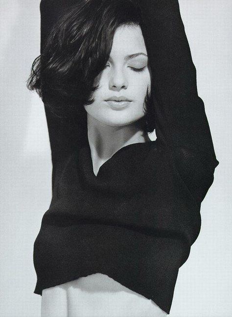 Shalom Harlow Shalom Harlow, A Black, A Woman, Black And White, Hair, White, Black