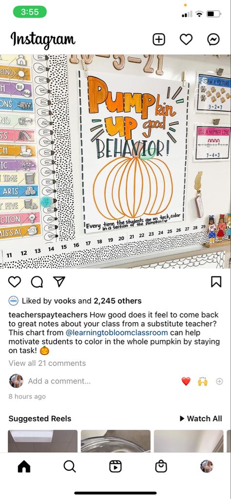 Pumpkin Anchor Chart, Third Grade Classroom Decor, Classroom Behavior Chart, Class Incentives, Good Behavior Chart, November Classroom, Classroom Incentives, October Classroom, Kindergarten Anchor Charts