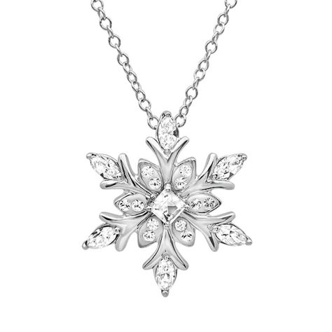 PRICES MAY VARY. Made with SWAROVSKI CRYSTALS .925 Sterling Silver setting and 18 inch chain. Both are hallmarked 925 Snowflake measures 3/4 inch This includes an Amanda Rose branded Box YOUR SATISFACTION IS GUARANTEED : 30 days no questions asked hassle free returns. - Imported Genuine Swarovski Crystal in a sterling silver snowflake on an 18 inch sterling silver chain Winter Necklace, Snowflake Necklace, Cheap Necklaces, Amanda Rose, Snowflake Pendant, Silver Jewels, Trendy Necklaces, Accessories Diy Jewelry, Christmas Jewelry