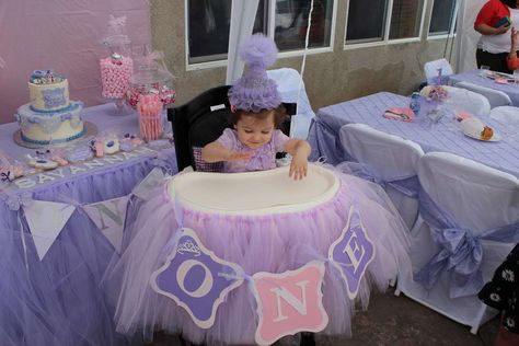 Savannah's "Sofia the First" 1st Birthday Celebration | CatchMyParty.com Princess Sofia Birthday, First Birthday Party Ideas, Sofia The First Party, Sofia The First Birthday Party, Princesa Sophia, Sofia Party, Diy Christmas Decorations