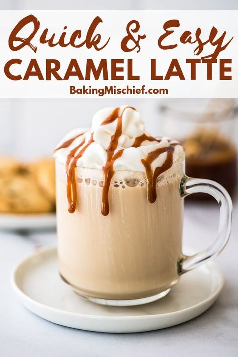 Sweet Coffee Recipes At Home, Coffee Recipes Hot Easy, Caramel Cappuccino Starbucks, Blended Caramel Coffee, Coffee Drinks At Home Easy, How To Make Different Coffee Drinks, Simple Coffee Drinks At Home, Hot Carmel Machiatto Recipe, Best Morning Coffee Recipe