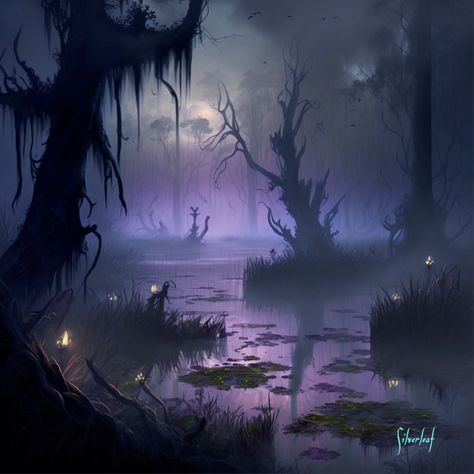 The greeting of the twilight swampy feywild of Hither in Prismeer. Inspired by the DnD source book - The Wild Beyond the Witchlight. Wilds Beyond The Witchlight, The Wild Beyond The Witchlight Artwork, Wild Beyond The Witchlight Aesthetic, Fae Wild Dnd, Dark Feywild Aesthetic, Dnd Feywild Art, Fey Castle, Fey Wild Landscape, Wild Beyond The Witchlight Art