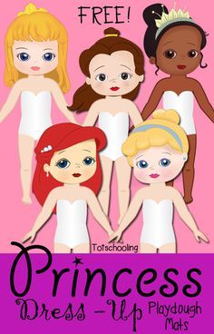 Princess Dress-Up Playdough Mats Free Printable Dress Up Preschool Activities, Princess Crafts For Kids, Princess Playdough, Princess Activities, Princess Crafts, Playdough Activities, Free Dress, Playdough Mats, Princess Dress Up