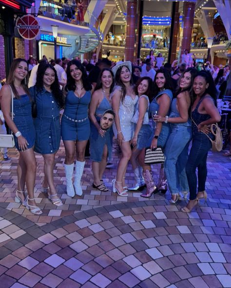 DAY 2: Final Fiesta vibes all day 🏝️🐠🌮🪅, Denim & Diamonds all night 💎👖 #cococay #bachelorette #FinalFiesta #DenimandDiamonds Denim And Diamonds Bachelorette Party, Diamonds Bachelorette, Denim And Diamonds Theme, Diamonds And Denim Party, Denim Diamonds, Diamond Theme, Bachelorette Cruise, Denim Party, Bachelorette Party Planning