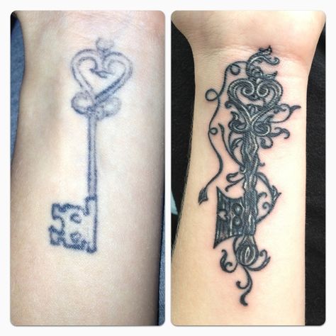 #key#tattoo#coverup Tattoo Coverup, Coverup Tattoo, Key Tattoos, Key Tattoo, Tattoo Cover-up, Cover Up Tattoo, Cover Up Tattoos, Inspirational Tattoos, Tattoos For Women