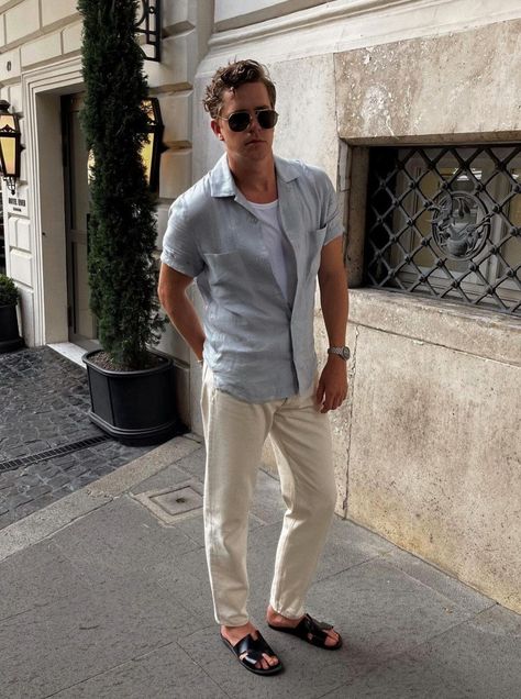 Hermes Sandals Men Outfit, Hermes Izmir Men Outfit, Hermes Men Sandals, Hermes Sandals Men, Aesthetic Male Outfits, Hermes Sandals, Male Outfits, Fire Fits, Cool Outfits For Men