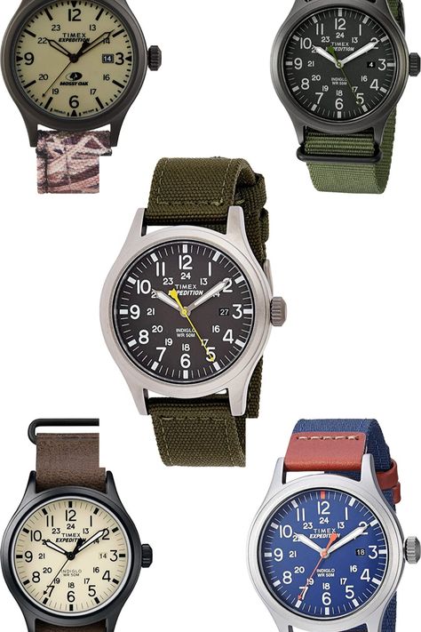 Timex Men's Expedition Scout 40 Watch Timex Expedition, Field Watches, Gym Accessories, Discount Price, Black Case, Watch Faces, Wrist Watches, Black Watch, Green Fabric