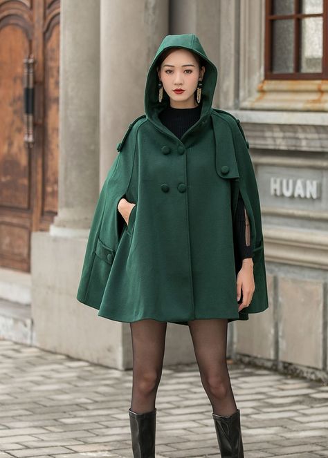 Long cape coat