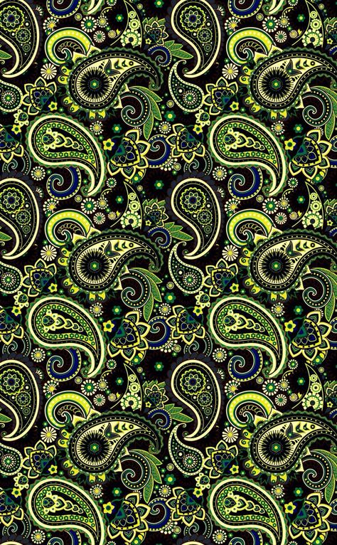 Green Paisley Wallpaper, Paisley Background, Mandala Wallpaper, Paisley Wallpaper, Arte Alien, Paisley Art, Textile Pattern Design, Green Paisley, Paisley Design