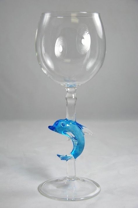 Huge Wine Glass, Octopus Wine Decanter, Hand Blown Wine Glasses, Wine Decanter Set, Mermaid Wine Glass, Glass Dolphin, Wedding Goblets, Unique Wine Glasses, Hand Painted Glasses