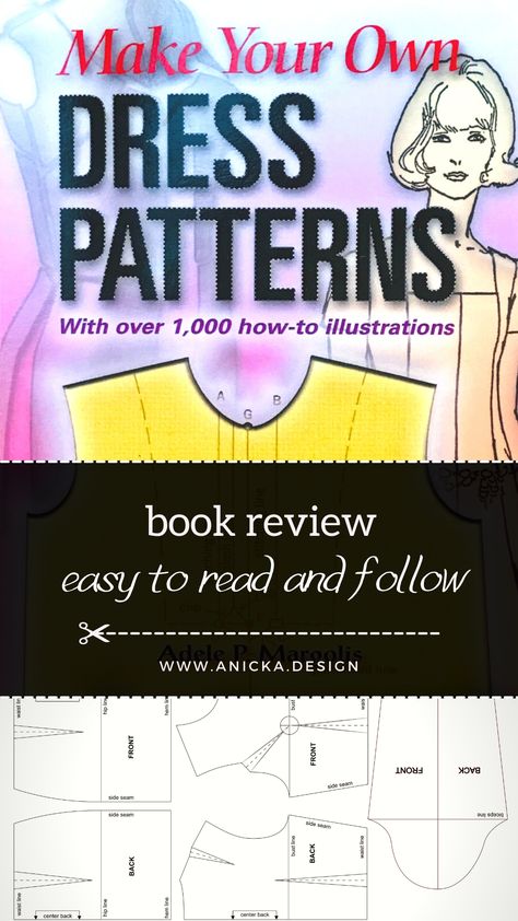 Amazing book about modifying basic pattern pieces to create any design you like. Different skirts, bodices, sleeves, trousers. For both beginners and more advanced sewists or seamstresses. Clothing Tutorial, Pattern Making Books, Pattern Drafting Tutorials, Basic Pattern, Sewing Alterations, Couture Sewing Techniques, Make Your Own Dress, Sewing Book, Pattern Pieces