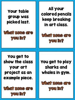 Zones of Regulation Scenario Cards - Specials Series Therapeutic Classroom, Bingo Calls, Zones Of Regulation, Mental Health Counseling, Speech Language Pathology, Emotional Regulation, Future Classroom, School Counseling, Teacher Favorite Things