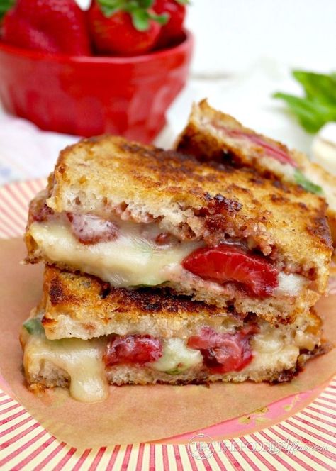 Brie Grilled Cheese, Yummy Sandwiches, Grilled Cheese Recipe, Gourmet Grilled Cheese, Strawberry Balsamic, Grilled Cheese Sandwiches, Restaurant Specials, Grilled Cheese Recipes, Sprout Recipes