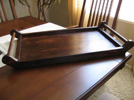 Serving Tray Uncle Tetsu, Diy Serving Tray, Diy Projects Plans, Wooden Trays, Diy Tray, Bed Tray, Wooden Serving Trays, Free Woodworking Plans, Serving Tray Wood