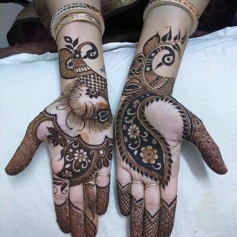 Looking for more such intricate Mehendi designs? Head to our blog for latest  Mehndi Inspiration. Click on the link attached below.  #indianwedding #shaadisaga #intimatewedding #bridalfashion #weddingmehendi #bridalmehendi #mehndidesignideas #uniquemehendidesigns Peacock Mehndi Designs, Mehndi Designs 2018, Bridal Mehendi Designs Hands, Henna Art Designs, Latest Henna Designs, Bridal Henna Designs, Modern Mehndi Designs, Wedding Mehndi Designs, Mehndi Design Photos