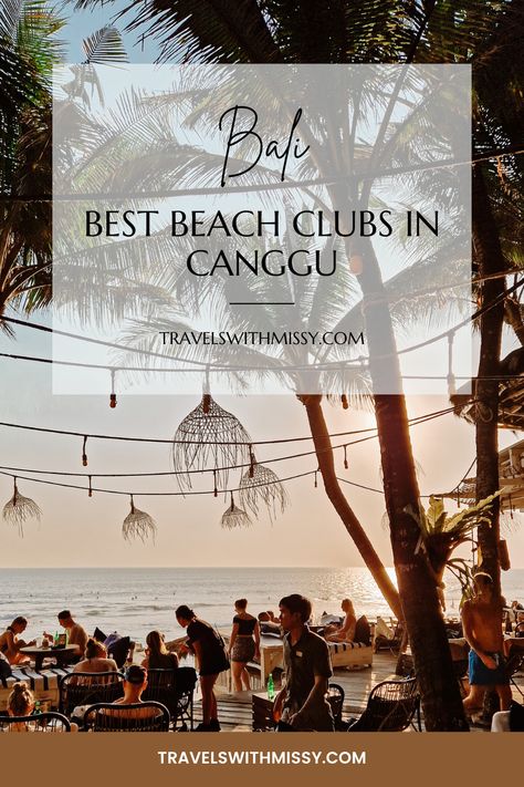 Visiting Bali? Discover influencer paradise with the Canggu guide. Eat in the best cafes in Canggu, spend an afternoon in the famed Canggu Beach Clubs and shop your way around, and enjoy fantastic spa treatments in the best spa in Canggu. best spa in canggu | canggu guide | things to do in canggu | canggu beach | canggu shopping | surfing canggu | Bali Packing List, Beach Club Bali, Canggu Beach, Best Of Bali, Bali Honeymoon, Day Club, Canggu Bali, Beach Clubs, Bali Beaches