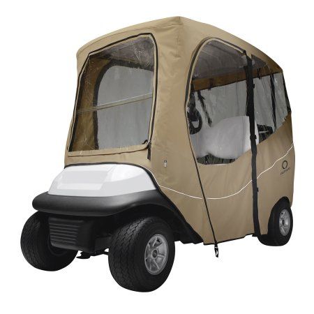 Classic Fairway Golf Cart Deluxe Enclosure Short Roof Khaki, Brown Golf Cart Enclosures, Golf Cart Enclosure, Best Golf Irons, Golf Cart Covers, Golf 7 R, Car Golf, Gift Ideas For Coworkers, Pro Golfers, Golf School