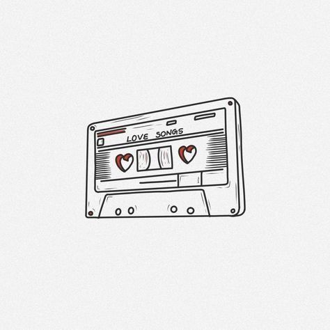 Concert Ticket Tattoo, Cassette Tape Tattoo, Theater Tattoo, Cassette Tattoo, Silly Tattoos, Emo Tattoos, Silly Love Songs, Dibujo Simple, Music Tattoo