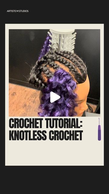 Artiste M Studios | Crochet Braids Tutorials & Services on Instagram: "Give your technique options. Here’s a Knotless Crochet tutorial watch and apply it to your next install. Crochet installation services available at Artiste M Studios North Haven, CT
#crochetbraids #hairtutorials #crochetersofinstagram #knotlesscrochet" Crochet Installation, Knotless Crochet Braids, Knotless Crochet, How To Do Crochet, Sew In Weave, Box Braid, Box Braids Styling, Braid Tutorial, Crochet Braids