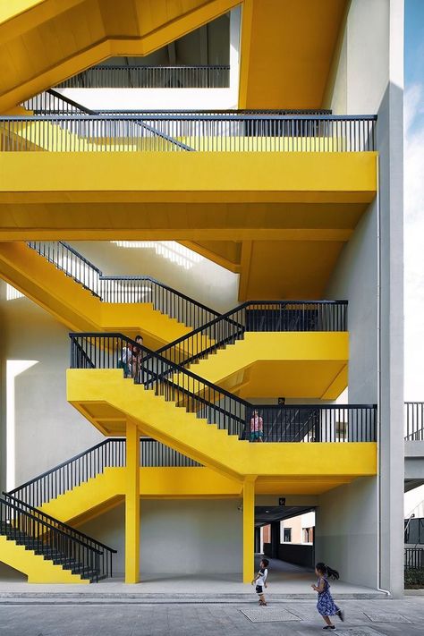 Sketchbook Architecture, Stair Design Architecture, Steel Architecture, School Building Design, Building Stairs, Colour Architecture, Stairs Architecture, Beauty Light, Pretty Sunset