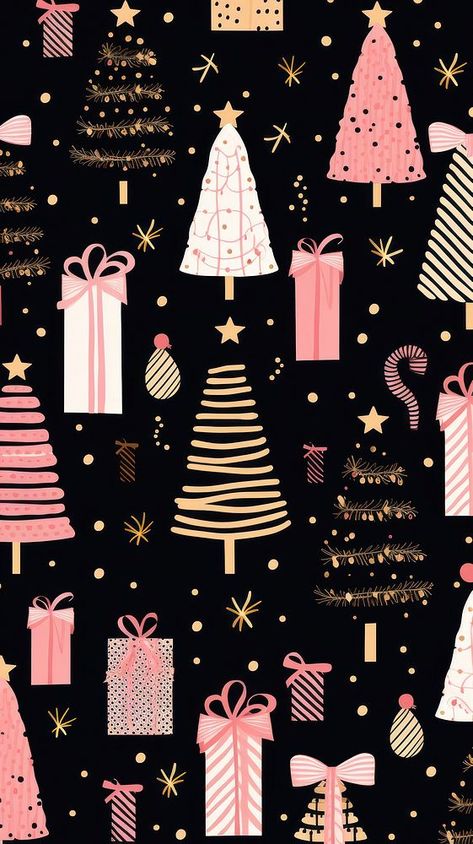 Black And Pink Christmas Wallpaper, Christmas Wallpaper Cute Aesthetic, Pink And Black Christmas Wallpaper, Cute Christmas Backgrounds For Iphone, Aesthetic Pink Christmas Wallpaper, Black Christmas Wallpaper, Xmas Wallpaper Iphone, Christmas Pink Wallpaper, Holiday Lockscreen