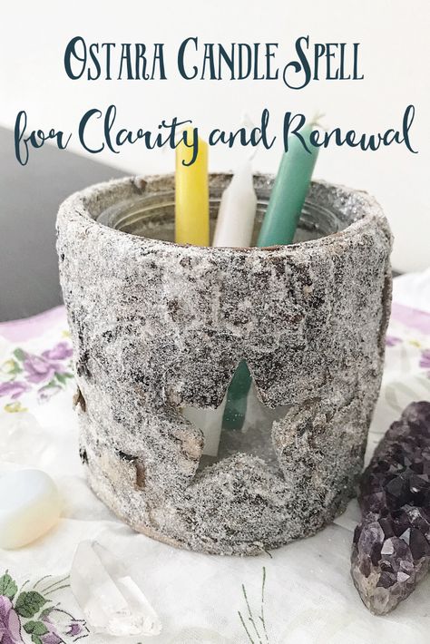 Ostara Candle Spell for Clarity and Renewal - The Witch of Lupine Hollow Clarity Candle Spell, Spring Equinox Ritual, Ostara Ritual, Pagan Holidays, Oh My Goddess, Kitchen Witchery, Magick Spells, Candle Magick, Vernal Equinox