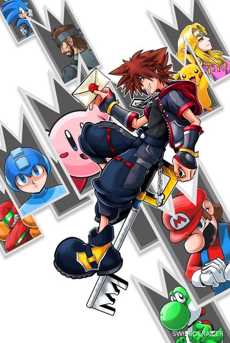 Miguel on Twitter | Kingdom hearts, Kingdom hearts crossover, Kingdom hearts fanart Kingdom Hearts Crossover, Kingdom Hearts Worlds, Pichu Pokemon, Super Smash Bros Game, Kingdom Hearts Funny, Kingdom Hearts Wallpaper, Nintendo Super Smash Bros, Hearts Wallpaper, Kingdom Hearts Fanart