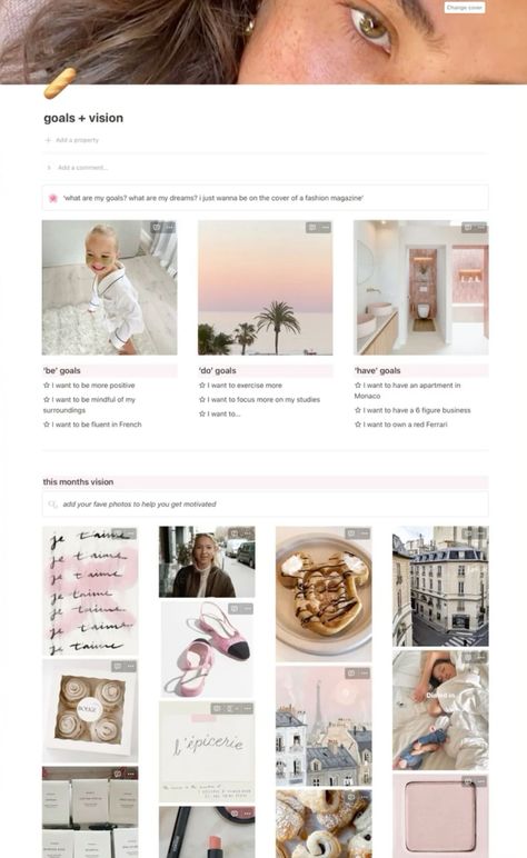 That Girl Notion Planner 🌸 | Aesthetic It Gir Notion About Me, Aesthetic Notion Ideas, Notion Journal Ideas, Digital Planner Inspiration, Notion Goals Template, Notion Monthly Planner, Notion Templets, 2025 Notion, Planner Calendar Ideas