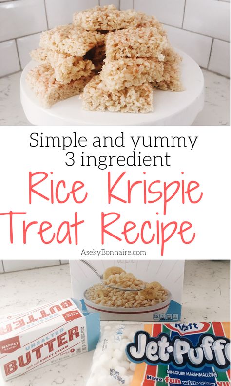 3 Ingredient Rice, Rice Crispy Treats Recipe Original, Rice Krispie Recipe, Rice Krispie Treats Original Recipe, Rice Crispies Recipe, Rice Krispies Recipe, Rice Crispy Treats Recipe, 3 Ingredient Recipes, Rice Crispy Treats