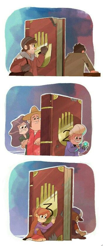 Gravity falls. The journals by sailorleo tumblr. Separation Monster Falls, Fall Memes, Gravity Falls Funny, Gravity Fall, Gravity Falls Au, Desenhos Gravity Falls, Gravity Falls Fan Art, Dipper And Mabel, Gravity Falls Comics