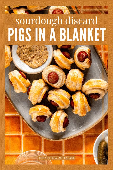 Sourdough Pigs in a Blanket Sourdough Discard Pigs In A Blanket, Everything Bagel Pigs In A Blanket Recipe, Everything Bagel Pigs In A Blanket, Pigs In A Blanket Everything Bagel, Phyllo Dough Pigs In A Blanket, Pigs In A Blanket, Game Day Snacks, Flaky Crust, Sourdough Recipes