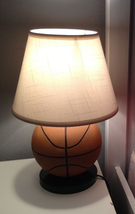 Diy Basketball Lamp, Diy Basketball Decor, Basketball Furniture, Basketball Themed Room, Basketball Lamp, Basketball Themed Bedroom, Basketball Theme Room, Basketball Room Decor, Basketball Room