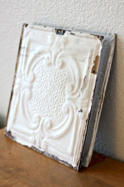 antique ceiling tiles, crafts, how to, repurposing upcycling, wall decor, Tin ceiling tile Ceiling Tiles Crafts, Antique Ceiling Tile, Antique Tin Ceiling Tile, Tiles Bedroom, Vintage Tin Ceiling Tile, Wall Style, Marble Floors, Tin Tiles, Tile Wall Art