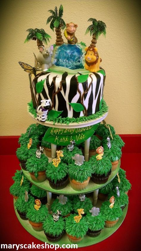 Zoo Cake, Safari Cake, Lion King Baby Shower, Lion King Birthday, Jungle Theme Birthday, Jungle Birthday Party, Safari Cakes, Zoo Birthday, Jungle Baby Shower Theme