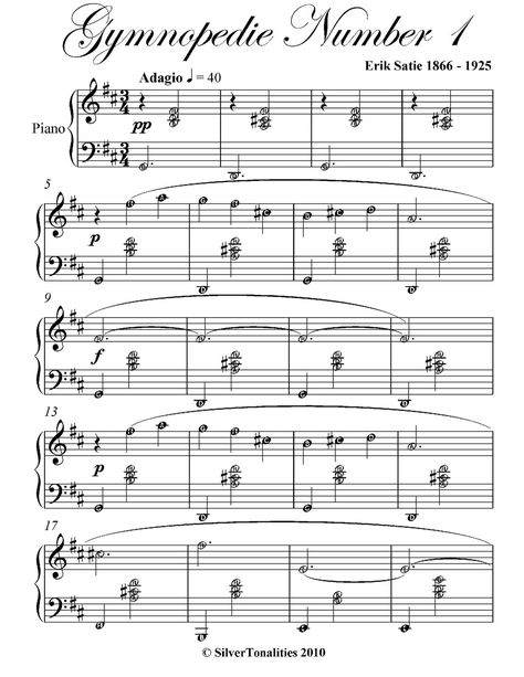 Gymnopedie Number 1 Satie Easy Intermediate Piano Sheet Music, #Music, #ad, #Sheet, #Piano, #Intermediate, #Ad Music Music, Piano Sheet, Piano Sheet Music, Number 1, Sheet Music, Piano, Ipad, Reading, Music