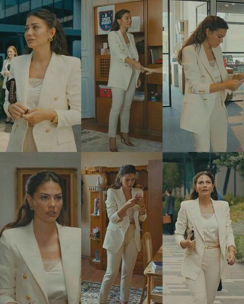 Demet Ozdemir Style, Demet Özdemir Outfits, Fashion Dresses Formal, Turkish Style, Tv Show Outfits, Fashion Tops Blouse, Turkish Fashion, Stylish Work Outfits, Easy Trendy Outfits