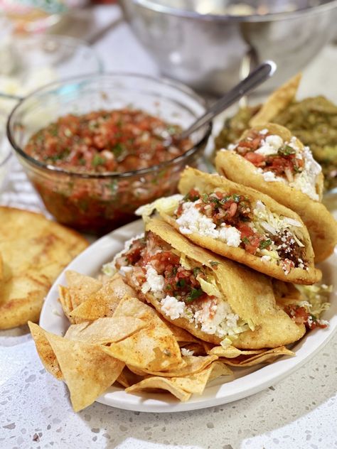 Beef Gorditas - cooking with chef bryan Homemade Masa, Gorditas Recipe, Salsa Guacamole, Tv Chefs, Chips And Salsa, Frozen Veggies, Beef Dinner, Frying Oil, Mixed Vegetables