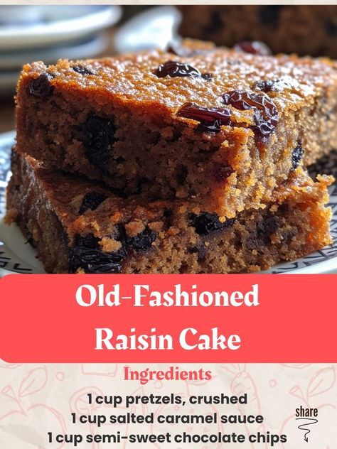 Raisin Spice Cake, Raisin Cake, Impressive Desserts, Fruitcake Recipes, Fruit Slice, Spice Cake, Pastry Cake, Sheet Cake, Cake Ingredients