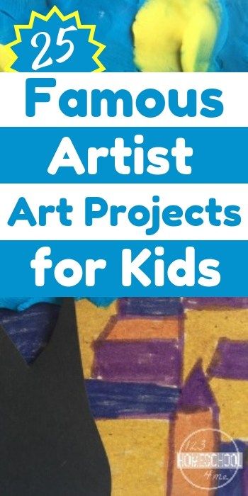 25 Famous Artist Art Projects for Kids - kids will have fun learning about famous artists like money, van gogh, mondrian, and more with these fun, hands-on, and creative art projects for kids. #famousartists #artprojects #homeschoolart Mondrian Art For Kids, Famous Artist Art, Famous Artists For Kids, 123 Homeschool 4 Me, Famous Artists Paintings, Mondrian Art, Art History Lessons, Montessori Art, Art Projects For Kids