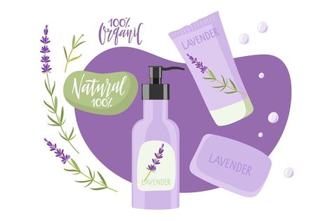 Natural cosmetic lavender soap cream jar... | Premium Vector #Freepik #vector #organic-cosmetics #organic-soap #body-cream #natural-soap Handwritten Lettering, Skin Therapist, Lavender Plant, Lavender Soap, Organic Cosmetics, Handwritten Letters, Organic Soap, Organic Plants, Natural Cosmetics