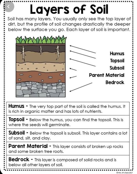 Agriculture Education Classroom, Layers Of Soil, Earth Science Lessons, Science Anchor Charts, 7th Grade Science, Science Club, 4th Grade Science, Geography Lessons, 6th Grade Science