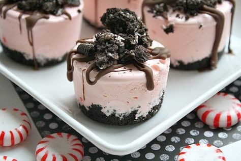 EASY MINI PEPPERMINT PIES Christmas Ice Cream Desserts, Peppermint Recipes Desserts, Peppermint Desserts, Peppermint Dessert, Christmas Ice Cream, Peppermint Recipes, Peppermint Ice Cream, Chocolate Crust, Cream Pie Recipes